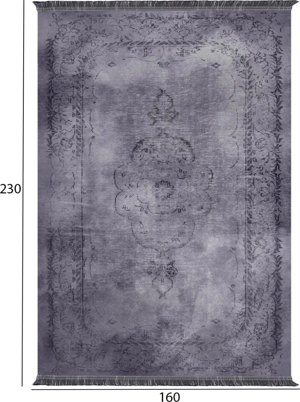 Tepih vintage, JOSIANE, 160x230cm, me franja - 2