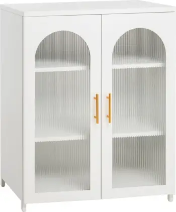 Kabinet metalik për ekspozim CARIL FH9571.02 i bardhë 80x37-40x102H cm