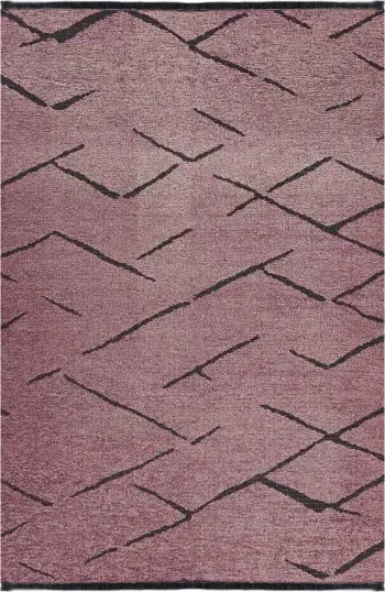 Tapet modern, ngjyrë rozë e zbehtë me vija të zeza, FH7674.06, 160x230 cm
