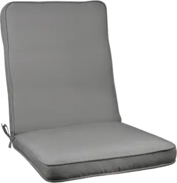 Jastëk për karrige me mbështetëse, poliester, gri, FH11238.10P, 117(45+72)x45x5 cm