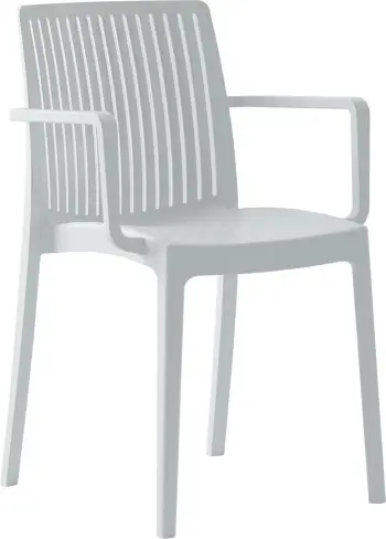 Karrige polipropileni IDA FH6127.01 e bardhë 41,3x54,2x81,8Hcm