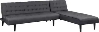 Kënd divan shtrat i kthyeshëm Zelda FH3154.01 me pëlhurë gri 254x163x74cm