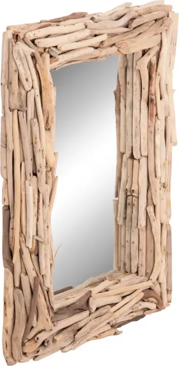 Pasqyrë muri TWIGS FH4440, dru natyral, 62x10x82Hcm