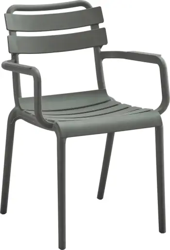 Karrige me krahë polipropileni PHILLY FH6123.04, ngjyrë ulliri, 58,5x49x83,5Hcm