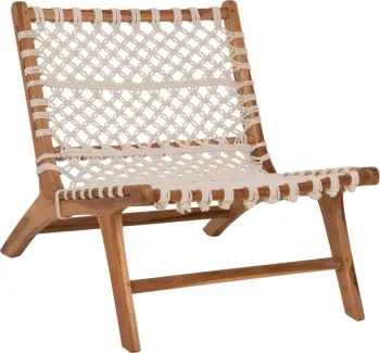 Karrige ANTIB FH9466.01 dru TEAK natyral dhe litar i bardhë 65x78x68Hcm