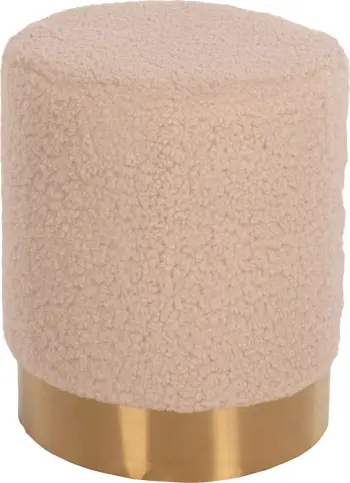 Karrige për bar LEVY FH8408.20, pëlhurë boucle, ngjyrë krem-ari, Φ35x42H cm