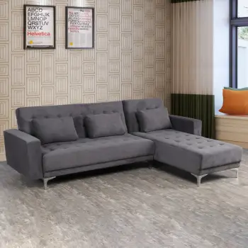 Kënd divani Eliza FH3145.02 ngjyrë e hirtë e errët 244x162x84cm