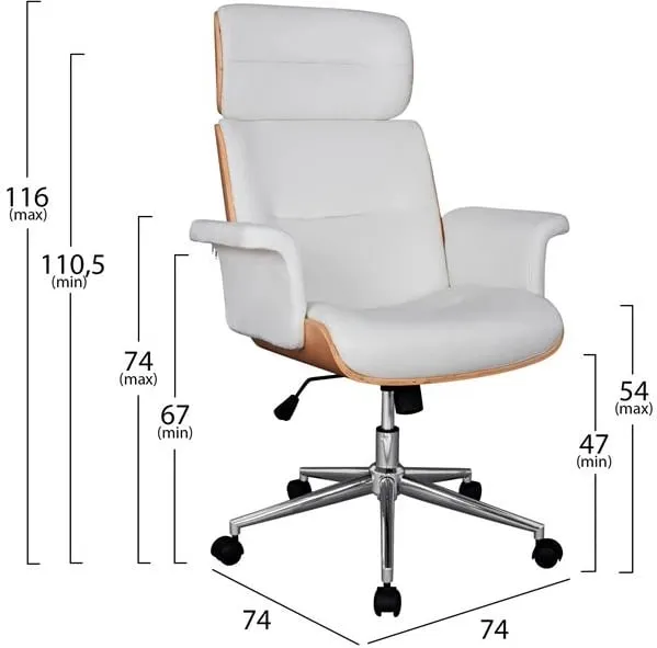 Karrige për zyre Superior Pro FH1108.02, e bardhë - 2