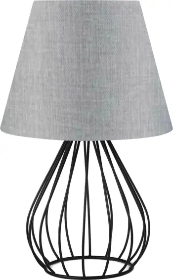 Llambë tavoline trup metal (HM7604.02), zezë/ gri