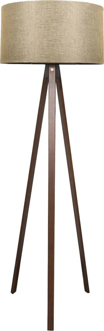 Llambë dyshemeje tripod, ngjyrë arre, kapak ngjyrë ari-kafe, FH7578.03