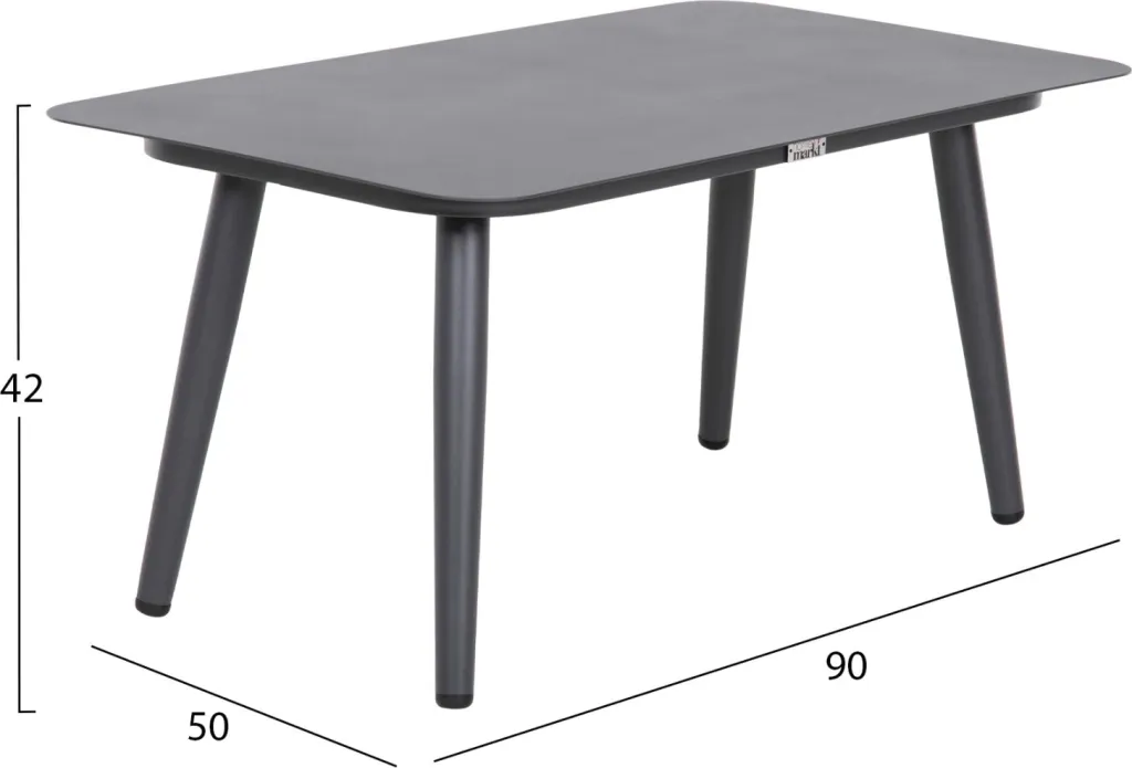 Set salloni për jashtë 4 pjesë, FREJA FH6057.03, alumin, ngjyrë antracit, ratan PE, ngjyrë bezhë-antracit, jastëkë - 4