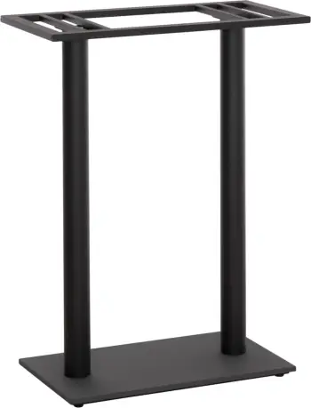 Bazë për tavolinë bar, dy këmbë, metal, ngjyrë e zezë, 80x40x108H cm