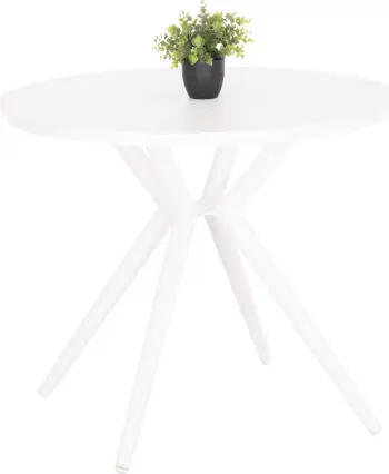 Tavolinë e jashtme rrethore HIGER FH6289.02 alumini e bardhë Φ90Χ74Hcm