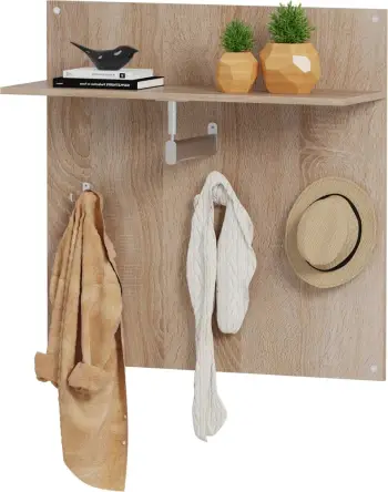 Varëse palltosh me raft, ngjyrë Sonama, FH4361, 80x80x25 cm