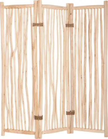 Ndarës hapsire me 3 pjesë, degë TEAK natyrale, ZENDOR FH4316, 165x180H cm