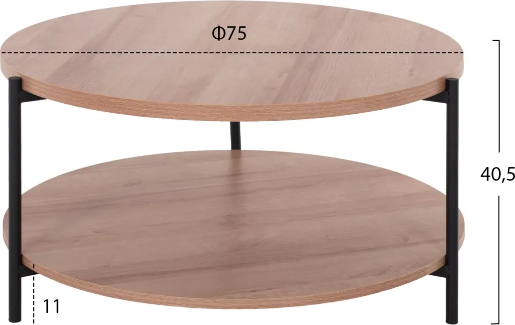 Tavolinë dhomë ndenje MATTEO 2 nivele rrethore FH8753.11 Φ75x40,5Hcm - 2
