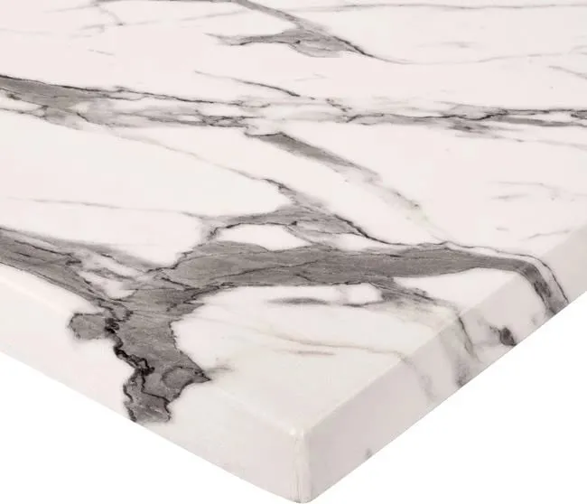 Sipërfaqe tavoline Werzalit 120x80 Mermer Bardhë-Gri - 2