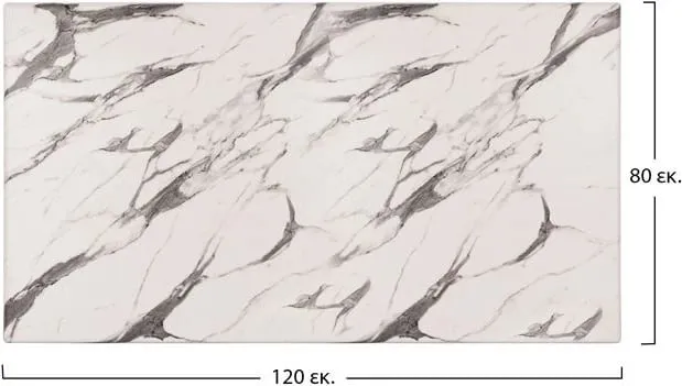 Sipërfaqe tavoline Werzalit 120x80 Mermer Bardhë-Gri - 5