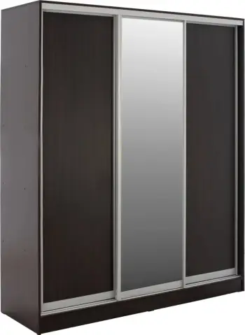Dollap me dyer rrëshqitëse, ngjyrë wenge, FH2461.02, 183x60x220 cm