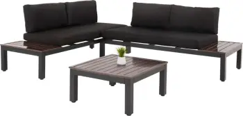 Set ulëse për kopsht DEX FH6090, 3 pjesë, antracit/e zezë