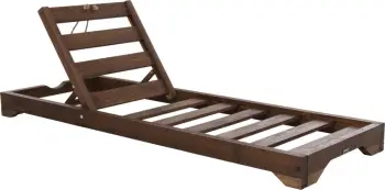Shezlong plazhi me këmbë të shkurtra IKARIA FH6107.01 dru pishe ngjyrë arre vetëm korniza 80x208x100Hcm