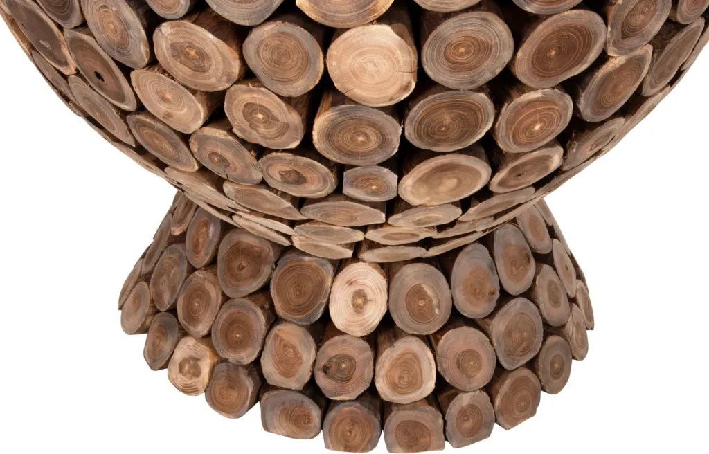 Tavolinë e rrumbullakët për bar, copa druri TEAK, Φ120x104H cm - 5