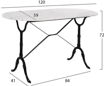 Set kopshti tavolinë & karrige FH10385, 5 pjesë, mermer/metal