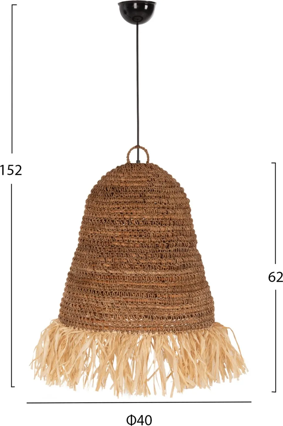 Llambë e varur tavani Φ40x62-152Hcm (HM7817) - 2