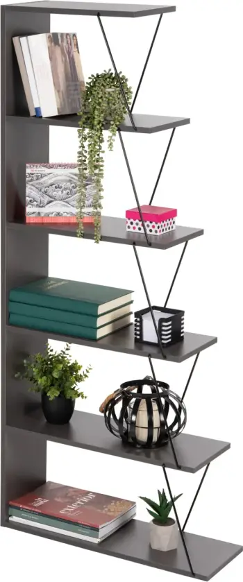 Mini Raft metalik për dokumente dhe libra, 65x22-24x146Hcm, e zezë