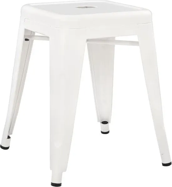 Stol Melita 37x37x45Hcm (HM0096.41), bardhë - 1