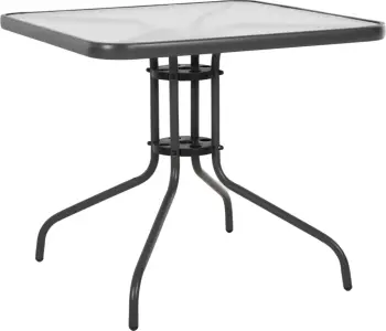 Tavolinë e jashtme katrore FIGO FH5972.01, metal-gjami, 80x80x71 cm