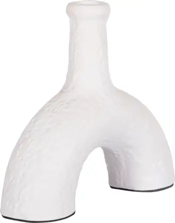 Vazo dekorative CLAYVON FH4403 terrakota, ngjyrë e bardhë, 23.5x7.5x21 cm.