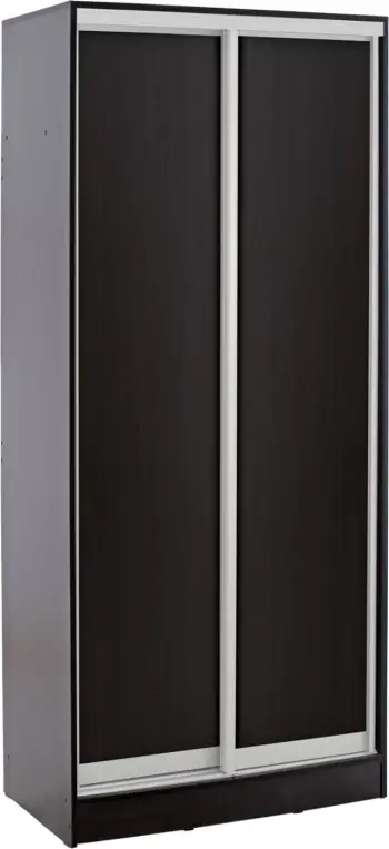 Dollap me dy dyer rrëshqitëse, ngjyrë wenge, FH2436.02, 90x45x210 cm