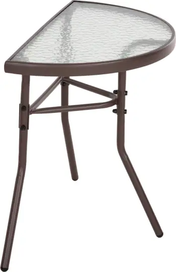 Tavolinë gjysmë-rrumbullakët Lima 70×40×64,5 Hcm (HM5967.02), kaftë