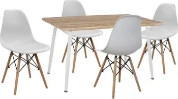 Set Tavoline Ngrenje 5 pjesë FH10349.02 Tavoline 120x70x76,5 cm & Karrige Twist