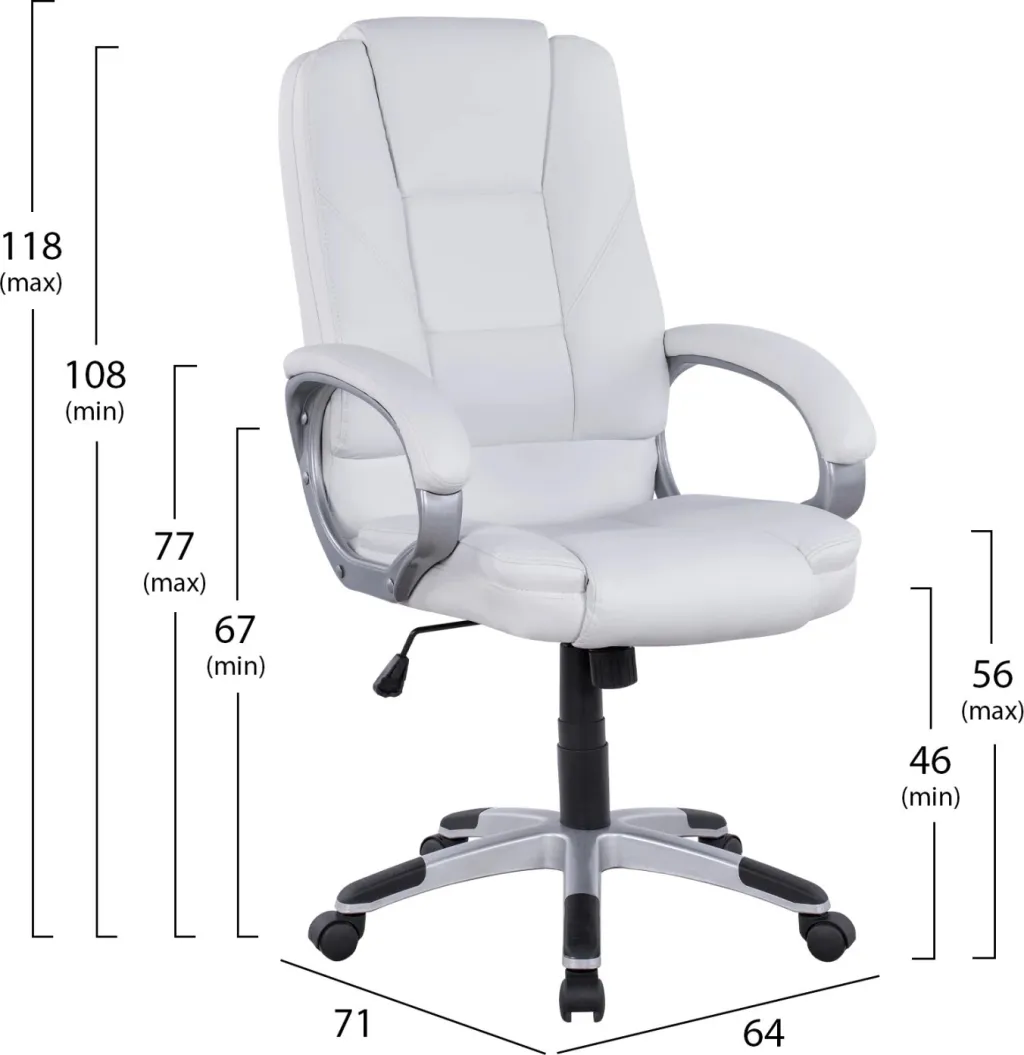 Karrige për zyre JAYA FH1091.02, e bardhë - 2