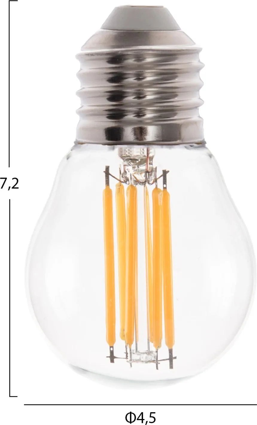 Llambë LED filament, 6W, E27, 3000K, e tejdukshme, e zbehtë, FH4046.01 - 2