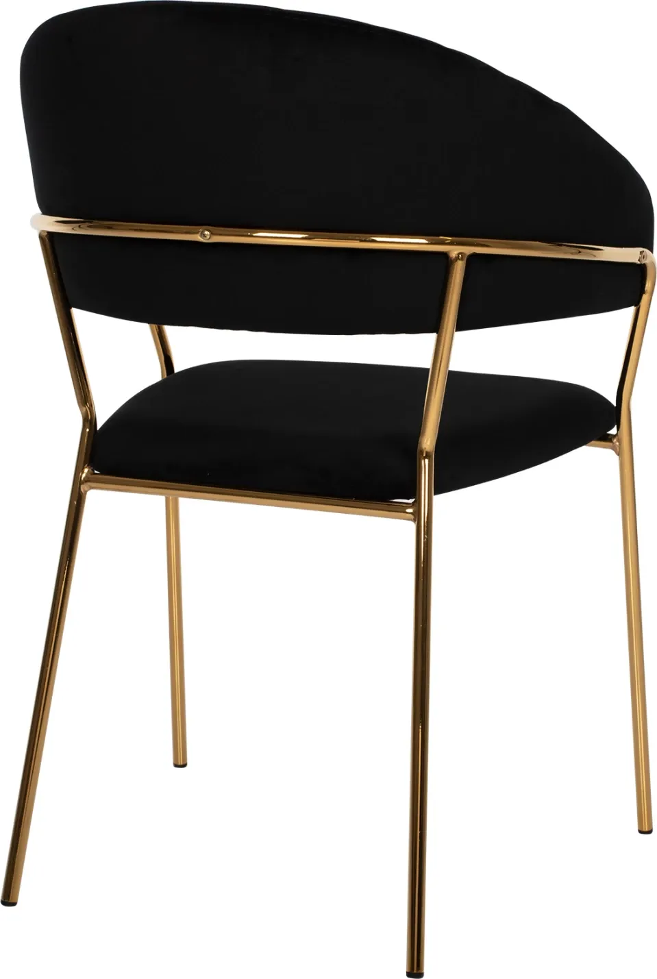 Karrige THEODORE FH8520.04 kadife e zezë dhe kornizë e artë 55Χ50Χ82Hcm., set prej 2 copë - 6