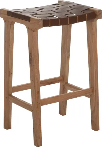 Karrige për bar, dru teak, FH99382.01, 40x35x65 cm