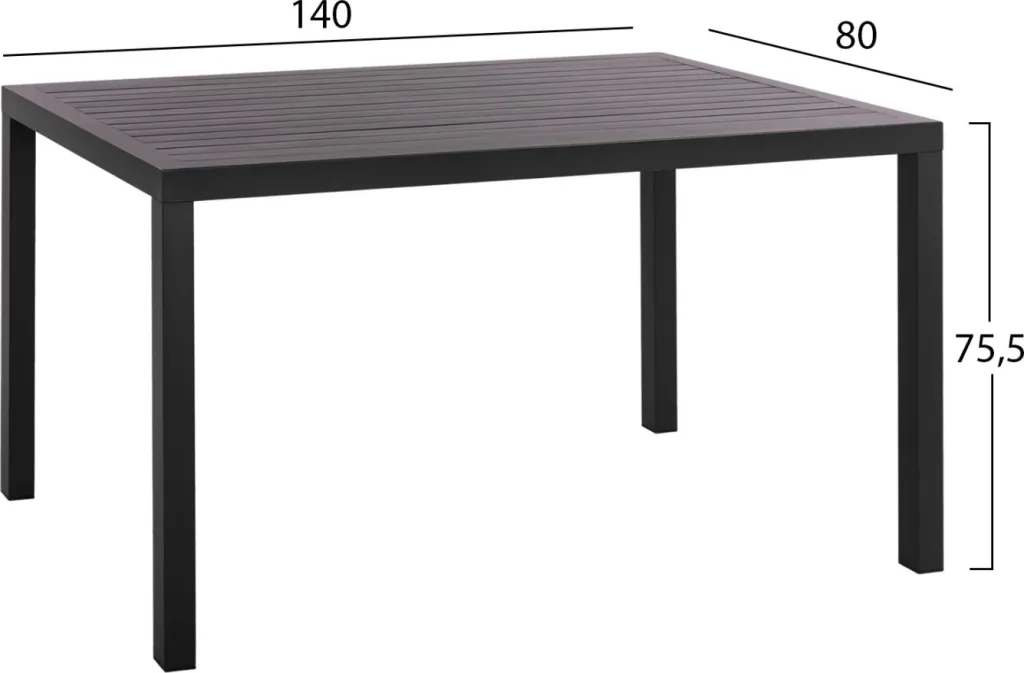 Tavolinë alumini 140x80 Gri FH5571.02 - 2