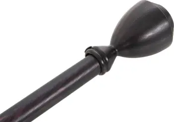 Shufër metalike për perde, e palosshme, ngjyrë zi-kuqe, me maja konike, FH11280.03, 110-210 cm