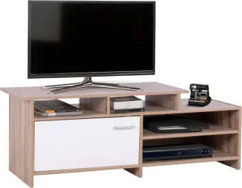 Komodë për TV Scott 123×39,5×35,5-45,5 cm (HM8766.01), bardhë