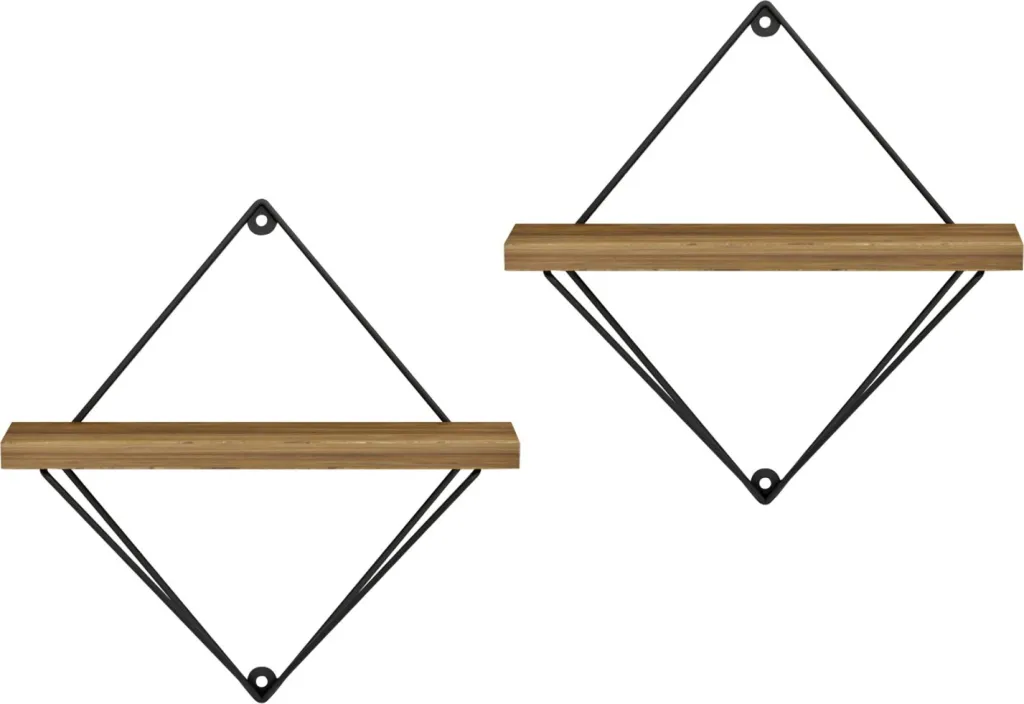 Set rafte muri Zannard 30x14x30Hcm (HM8929.11), zezë - 3