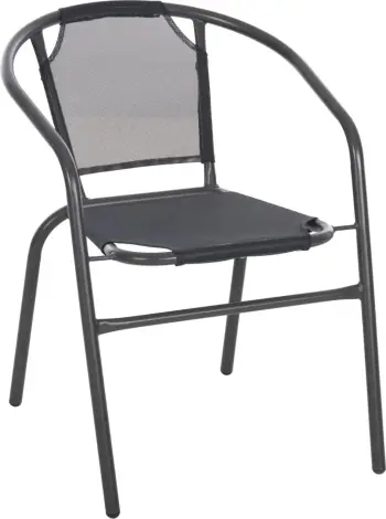 Karrige për jashtë LEDAN FH5977.01 metal & textilene, ngjyrë gri, 55x58x72H cm