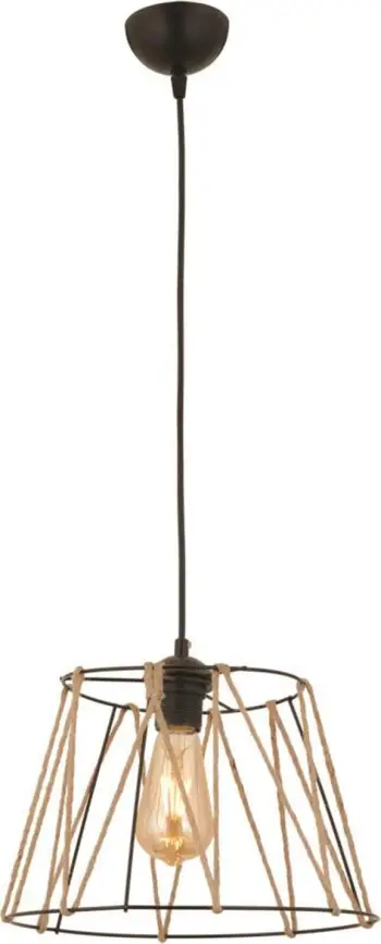 Llambë tavani metal + litar Ø30×81 cm (HM7566.01)