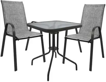 Set kopshti tavolinë & karrige FH5183.01, 3 pjesë, hiri
