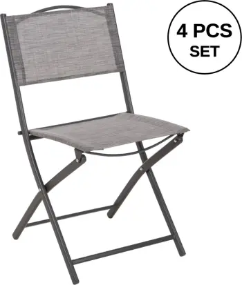 Karrige e palosshme për jashtë, MAG FH5971.01, metal gri-tekstilen gri, 45x51x81H cm., set prej 4 copë