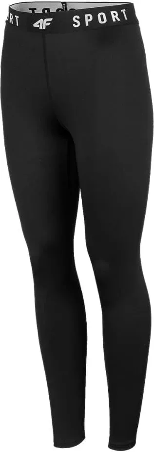 Leggings për femra 4f për stërvitje, të zeza - 1