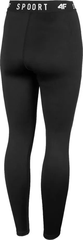 Leggings për femra 4f për stërvitje, të zeza - 2