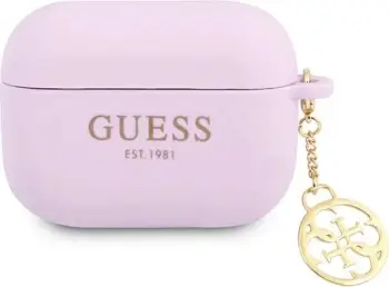 Mbështjellës Guess për AirPods Pro, Charm 4G, silikon, gri